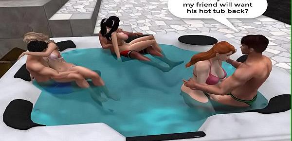 Hot Tubs and Hot Couples Scene 6